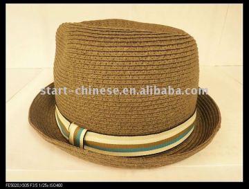 Ladies Trilby fedora straw fedora hat