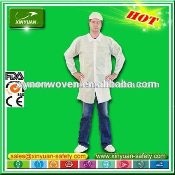 SPP PE white anti-static lab coat