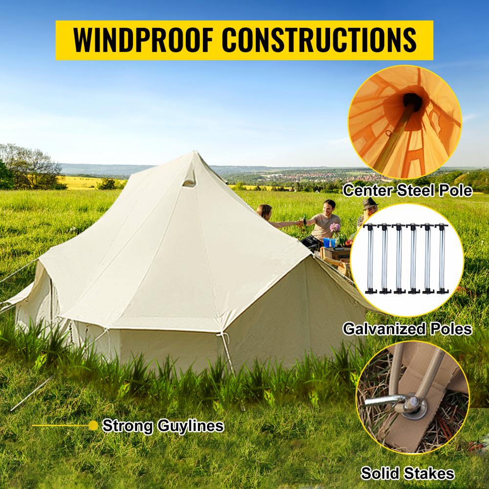 6m Canvas Bell Tent 12 Jpg