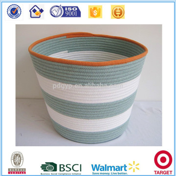 sewing cotton rope folding stripe storage basket
