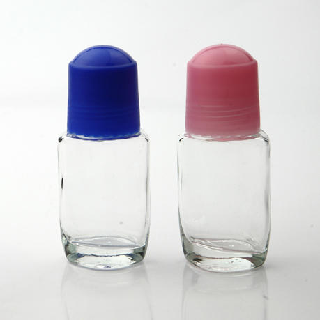 transparent glass roller bottle cosmetics packaging deodorant stick container for sale