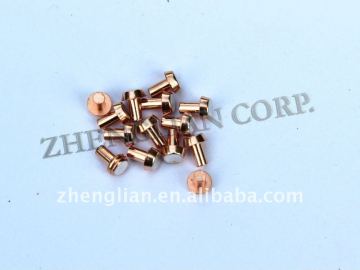 Small solid copper rivet