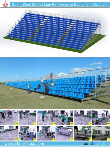 Outdoor stadium seats, bleacher seats, layer grandstand