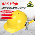 Light yellow ABS material 08V breathable safety helmet