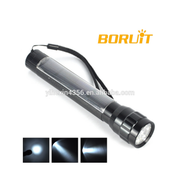 New Solar LED Flashlight / Solar Power Rechargeable LED Flashlight Torch