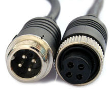 Commercial Backup Camera 4 pin waterproof Cable With Locking Connectors