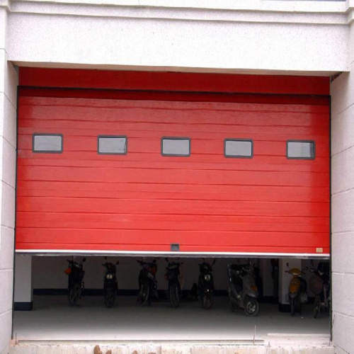 Garage door system sectional insulated panel garage door