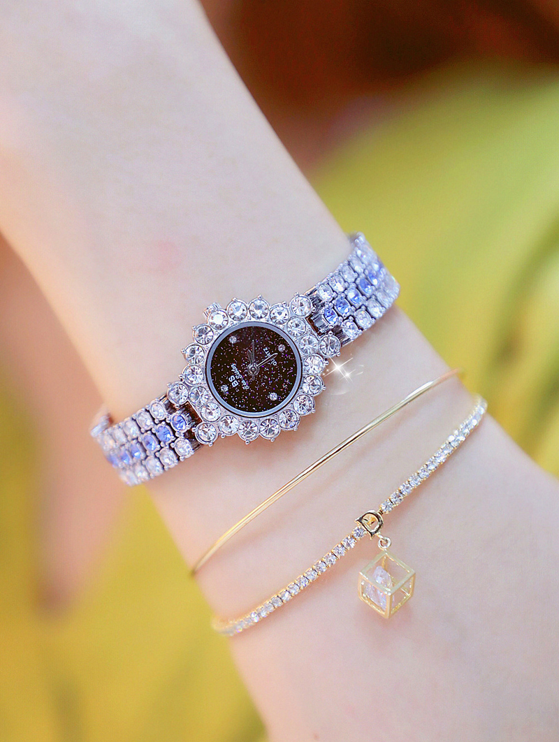 BS 2019 New Hot Quartz Casual Ladies wristwatch High-end Linked List Custom Full Diamond Women's Watch FA1580