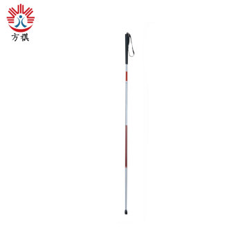 Reflective red folding walking stick for vision impaired