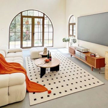 Living Room Carpet Soft Velvet Coffee Table