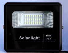 Led flood light with solar panel 60W