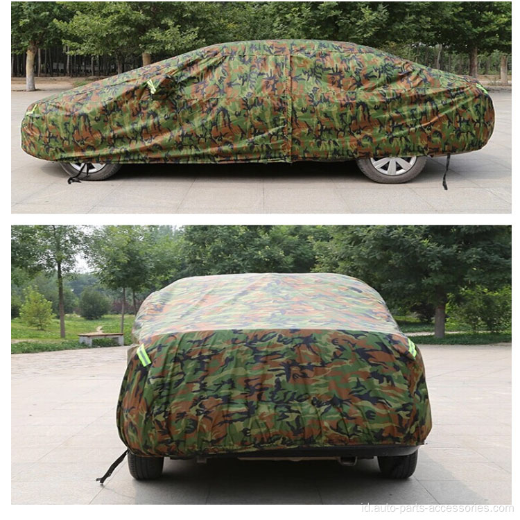 Strip Camouflage Sun Proof Outdoor Car Cover