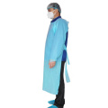 Einwegkleid aus Polyethylen mit Daumenschlaufen Blaue Schürze