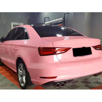 Envoltório de vinil de carro rosa super gloss