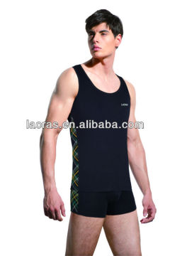 Custom design good quanlity 95%cotton 5%spandex men's undershirt
