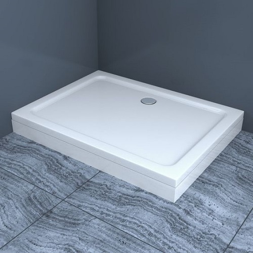White Shower Base in square