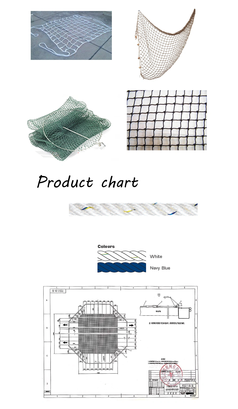 High Quality Eco-Friendly Cheap Price PP Nylon Net for Mooring