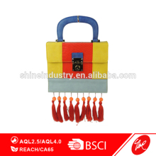 colorful attractive tassels flap handbags for women