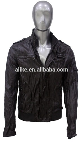 ALIKE pu leather jacket for man bulk wholesale jacket