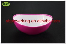 elliptical shape dual color PP plastic bowl 500ml 2pk