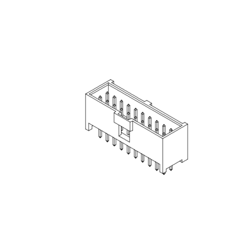 Cabeçalho de caixa de 2,54 mm 180 ° AW2547VB-2XNP