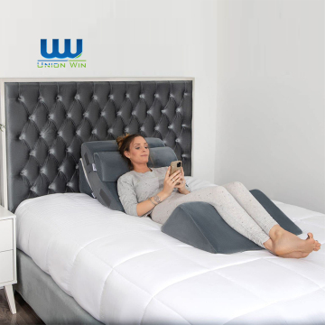 Adult Knee Reading & Bed Rest Wedge Pillow Set - 4pcs Orthopedic Foam Pillows