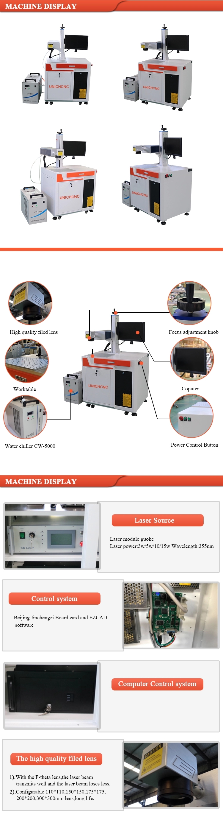 uv laser marking machine 3w 5w