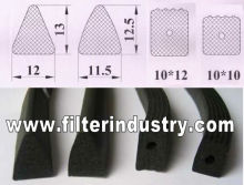 Air filter rubber strips