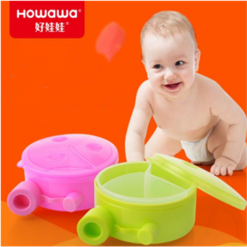 Boîte de rangement en plastique à trois compartiments pour bébé en poudre de lait