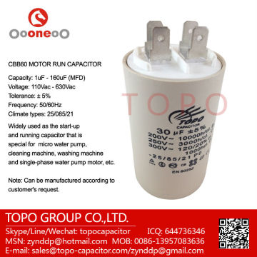 ac motor start capacitor 10uf 4 pins terminals