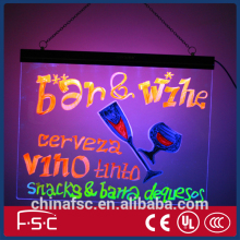 Electronic flahsing led acrylic hanging sign board