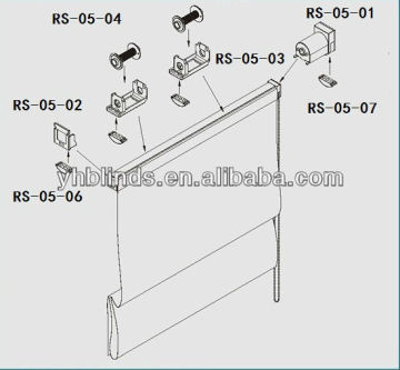 25MM Roman Blinds components