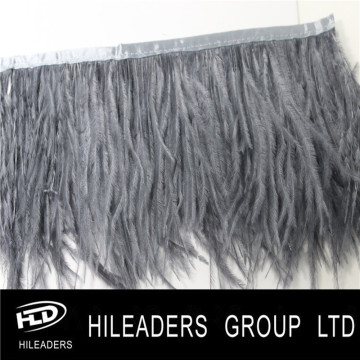 Wholesale Decorative Gray Color Ostrich Feather Trimming