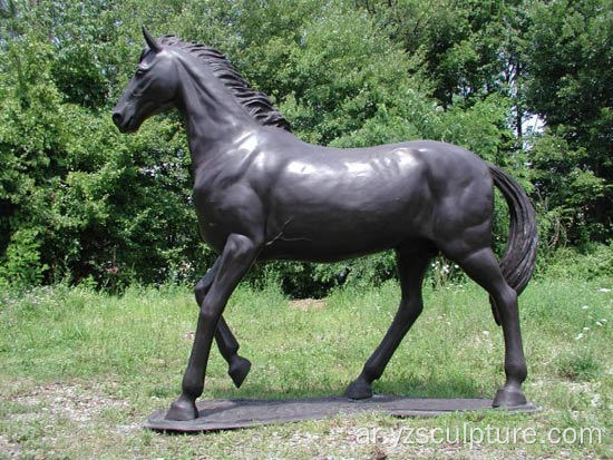 حديقة البرونز الحياة حجم الحصان النحت للبيع