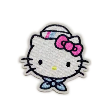 Hello Kitty Kain Bordir Besi Pada Patch