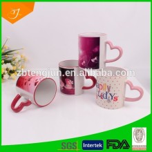 11oz Ceramic Mug Sublimation With Heart Handle