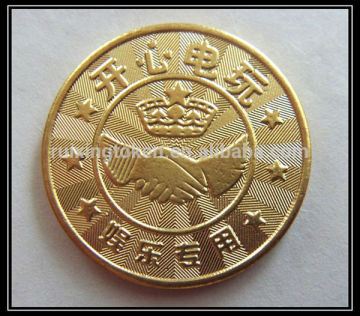 2014 Hot sell metal brass token coins