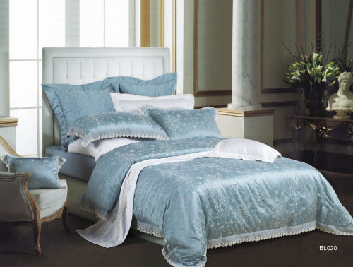 Small Lace Silk Beautiful Cotton Jacquard Luxury Bed Sets For Summer