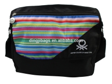 Colorful Stripe Polyester Messenger Bag