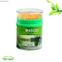Plastic jar bamboo toothpicks