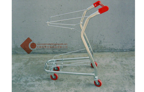 Zinc Plated Handle Collapsible Shopping Cart With Wheels Ce Iso