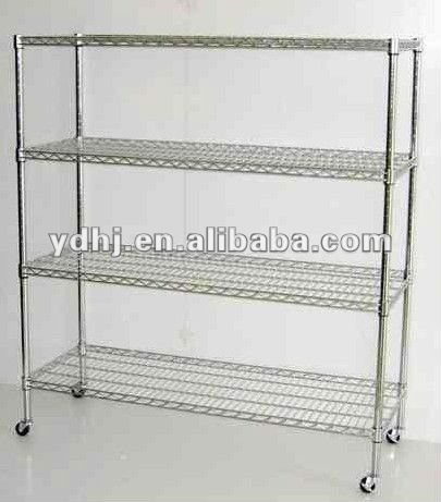 High Quality Rolling Chrome Wire Shelving for Supermarket YD-073