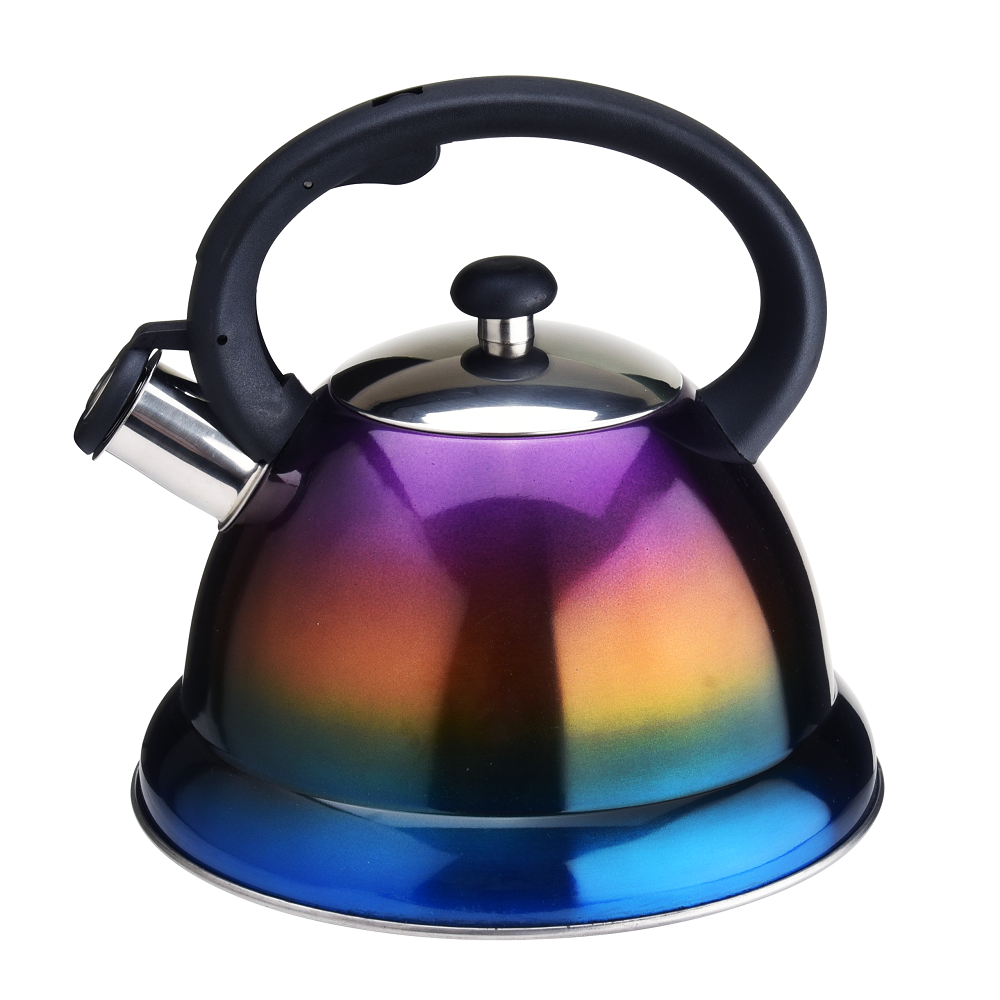 3l stainless steel whistling kettle with gradient color