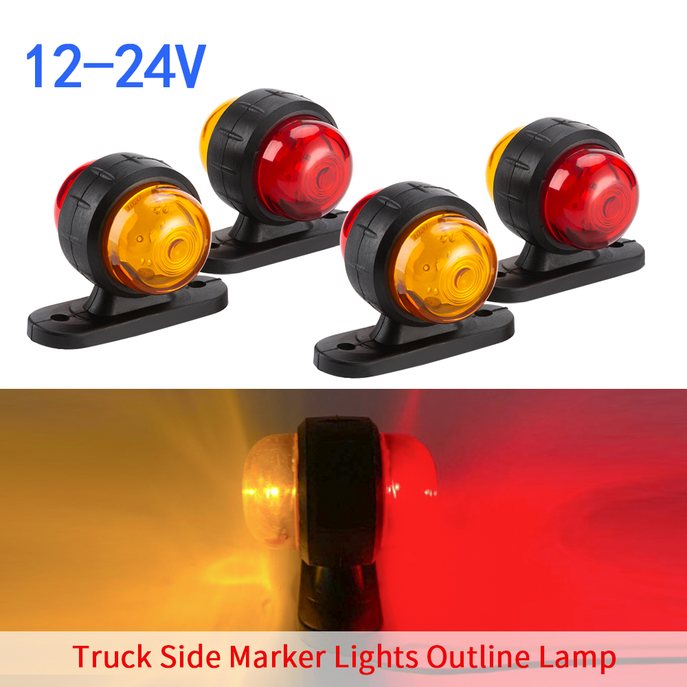侧面标志灯外部 12V 24V 更换零件迷你耐用拖车卡车通用安全转向信号警告红色