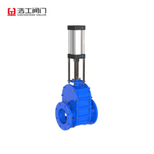 Ceramic double disc gate valve flanged