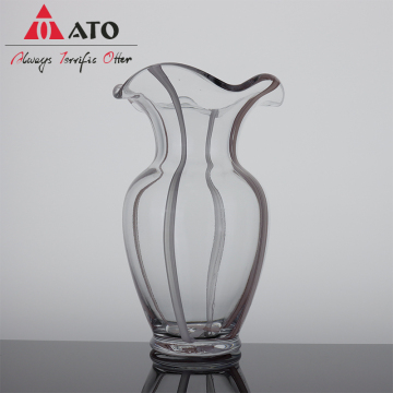 Glass vase wave mouth living room home decor