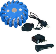 blue rechargeable led road flares