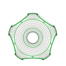 Outdoor Rope Structure Play Tower with Net Climbers for Child Playground