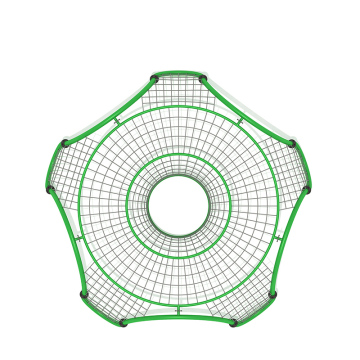 Outdoor Rope Structure Play Tower with Net Climbers for Child Playground