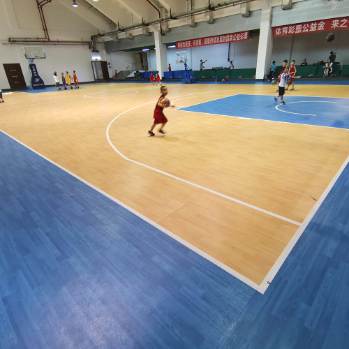 Plancher de basket-ball en PVC du motif en bois